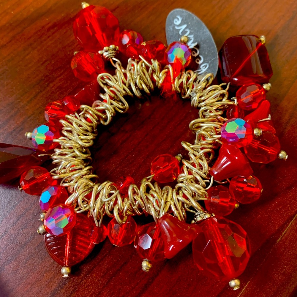 Red beaded bracelet